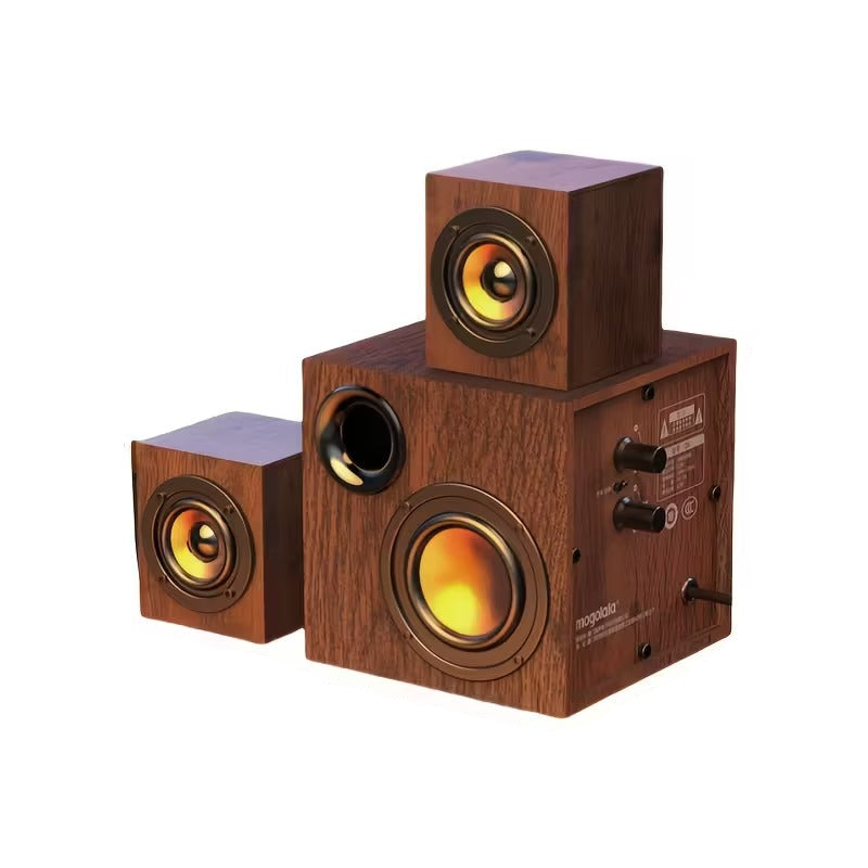 3-in-1 Wooden Computer Speaker System High Sound