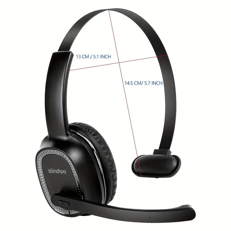 Wireless Noise Cancelling Headset for Office & Drivers