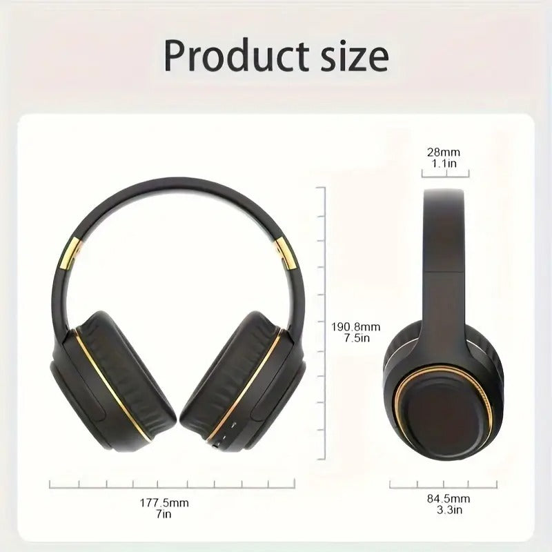 Wireless Headset with RGB Lights and Foldable Design
