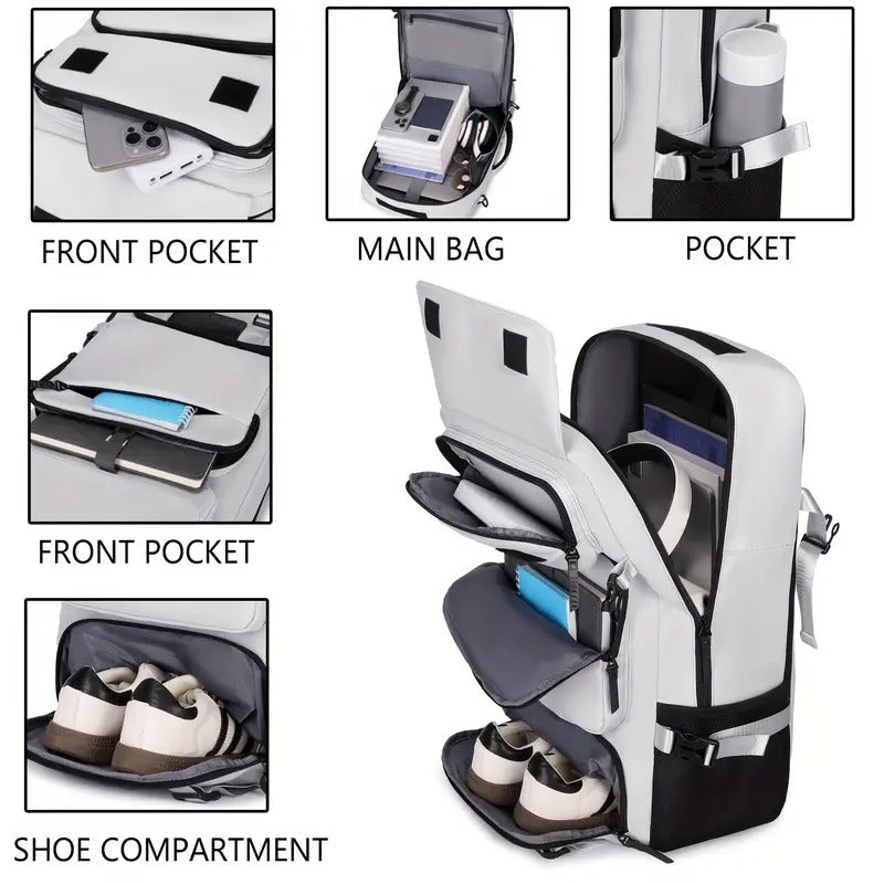 Travel Backpack with Laptop & Shoe Compartment