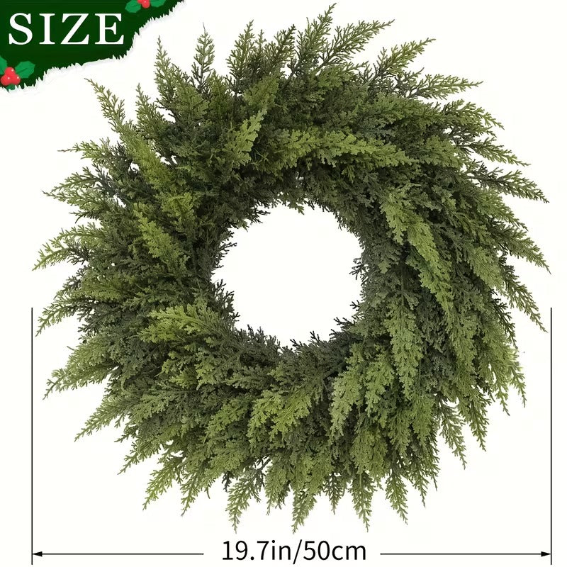 Artificial Pine Cypress Wreath Holiday Decor