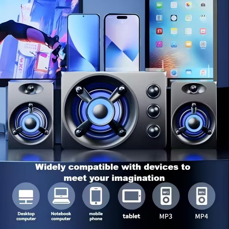 Wireless Speaker 2.1 Channel USB Bass Sound System
