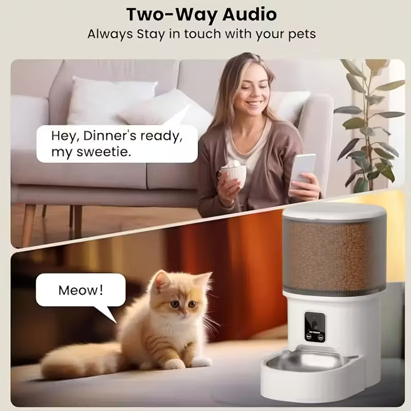 Automatic Pet Feeder with Camera and WiFi Control