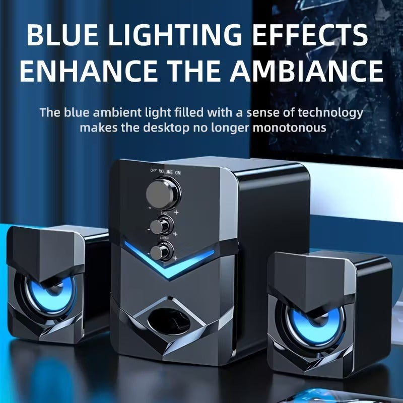 2.1 Stereo Desktop Speaker with LED Lighting