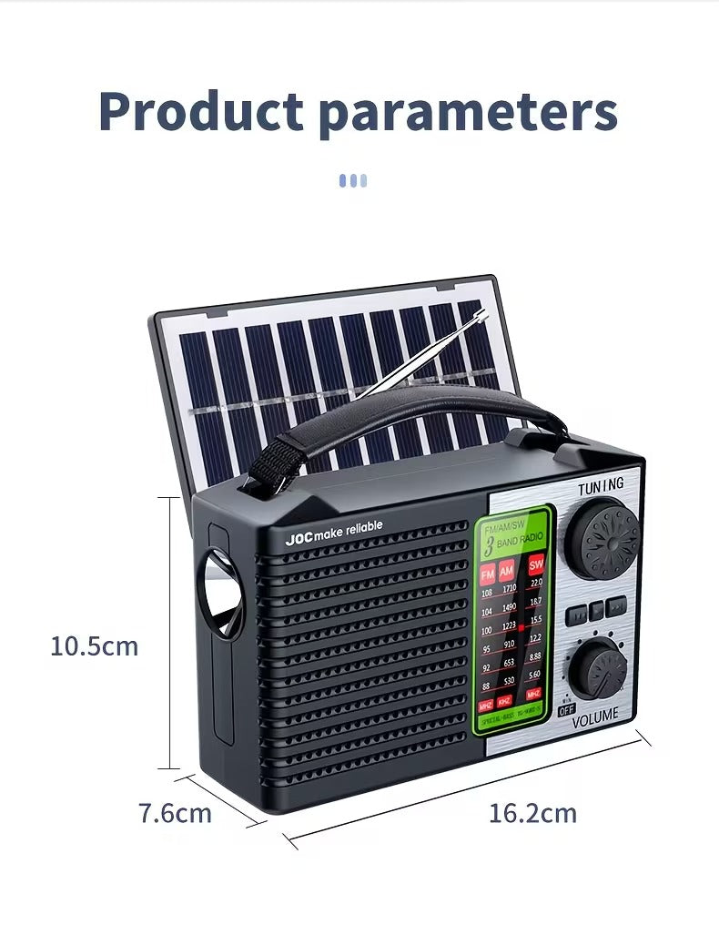 Solar Radio Wireless FM/AM/SW MP3 Player