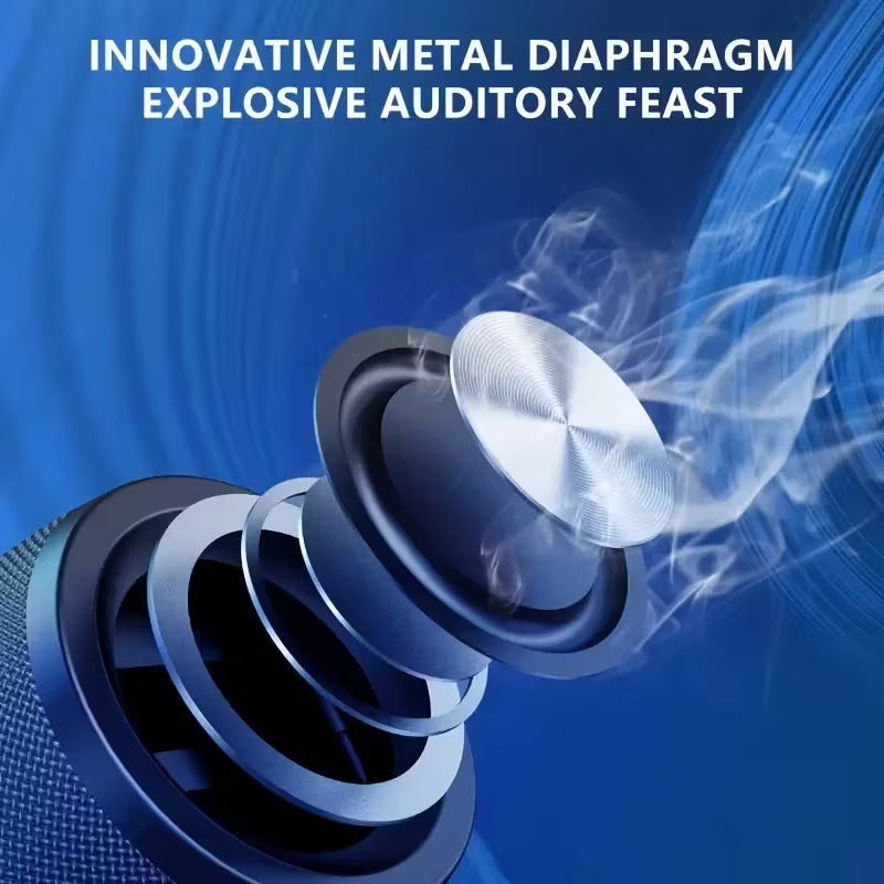 Portable Wireless Speaker with RGB Lighting & Microphone