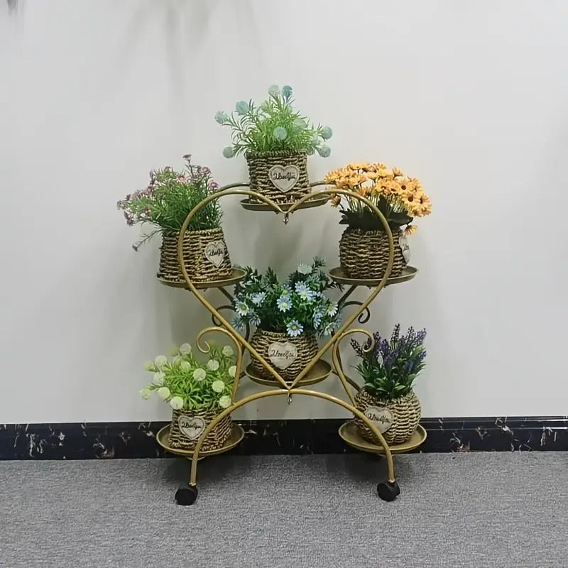 Heart Shape Metal Plant Stand Hanging Shelf