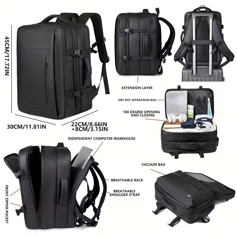 Men's Double-Shoulder Travel Bag with Password Lock