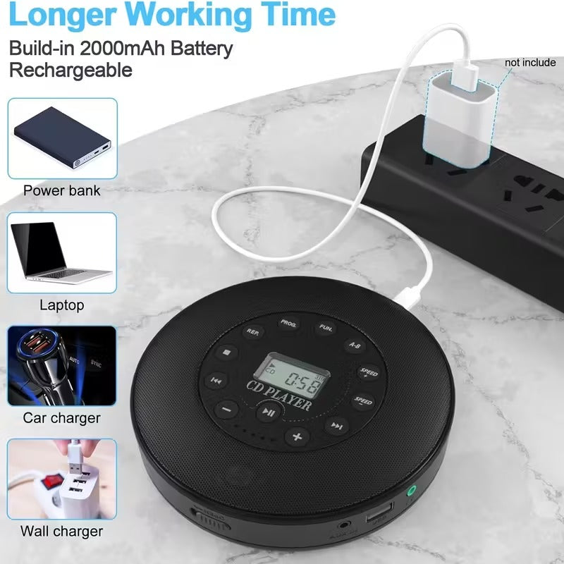 CD Player with Dual Stereo Speakers
