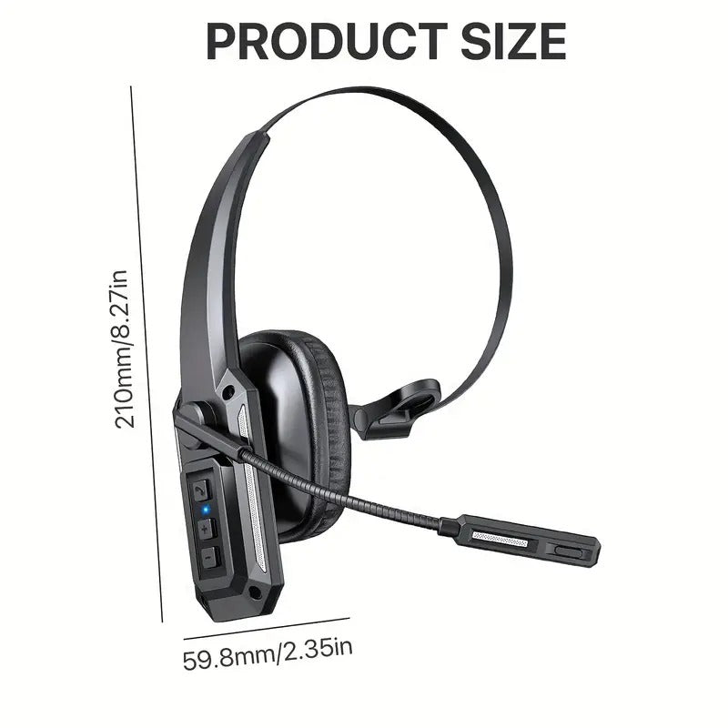 Wireless V5.3 Headset with Mic 60Hrs Playtime