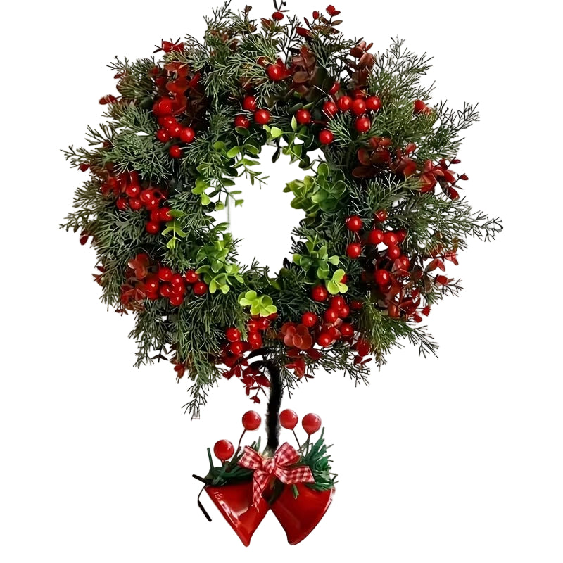 Christmas Bell Wreath for Door Table Decor