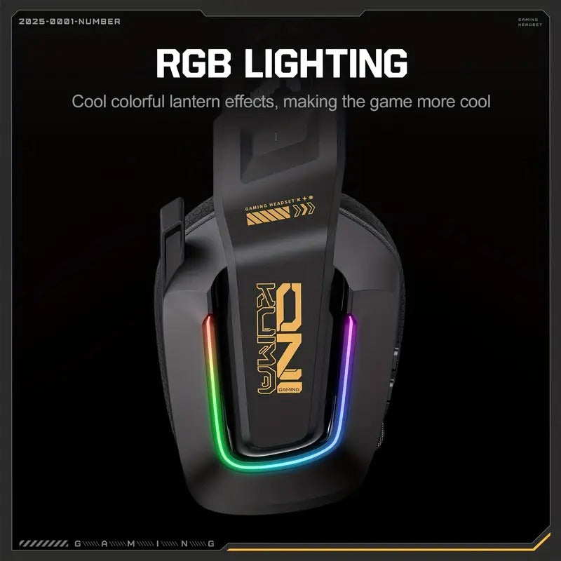 Wireless Gaming Headset GT828 with RGB & Mic