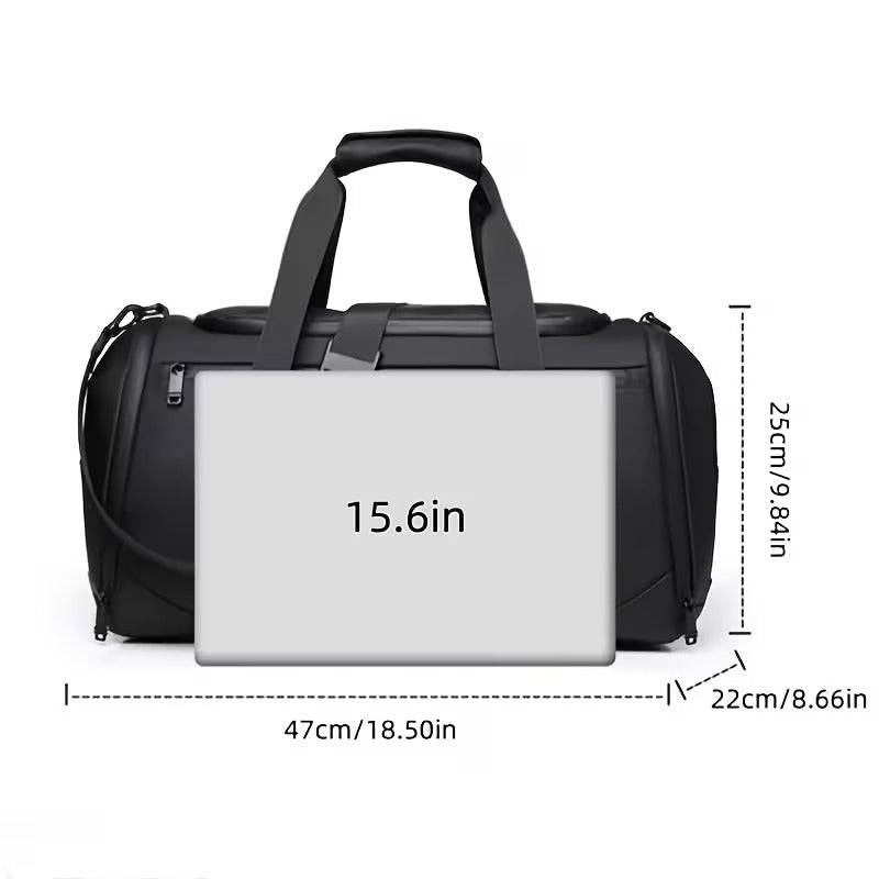 Nylon Travel Bag with Shoe Compartment