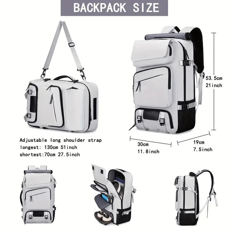 Travel Backpack with Laptop & Shoe Compartment
