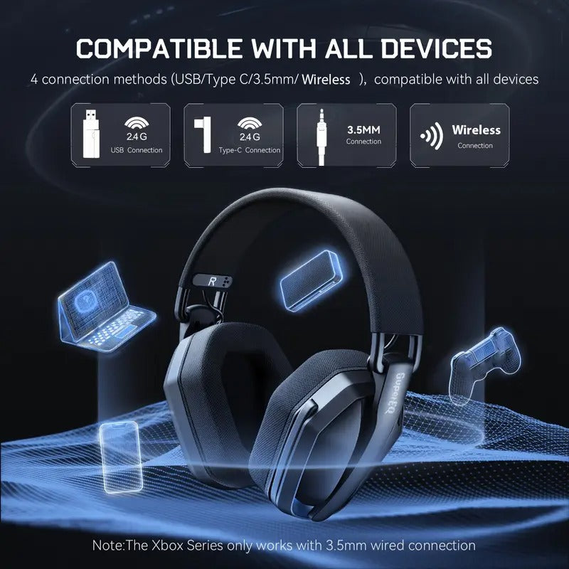 Wireless Gaming Headphones with Noise Cancelling Mic