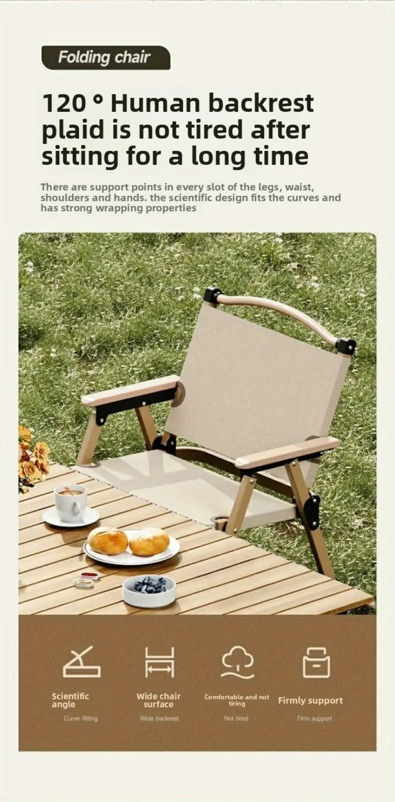Folding Chairs Set of 2 Steel Frame