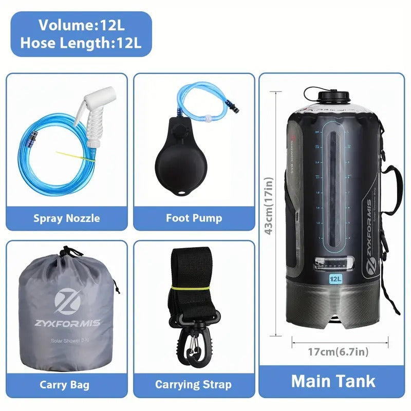 Shower Bag with Foot Pump