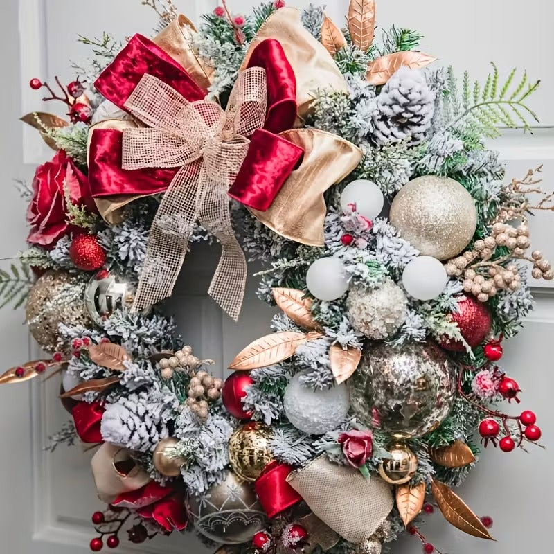 Red & Gold Christmas Wreath