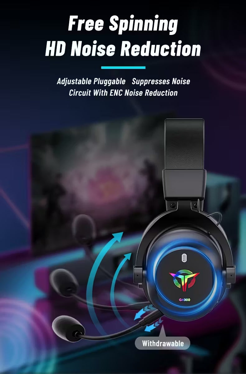 3-in-1 Gaming Headphones Wireless Wired Headset