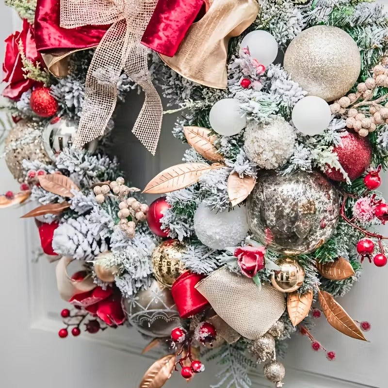 Red & Gold Christmas Wreath