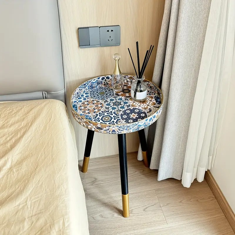 Round Serving Tray with Detachable Legs