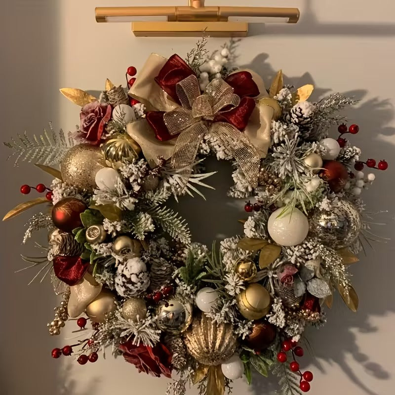 Red & Gold Christmas Wreath