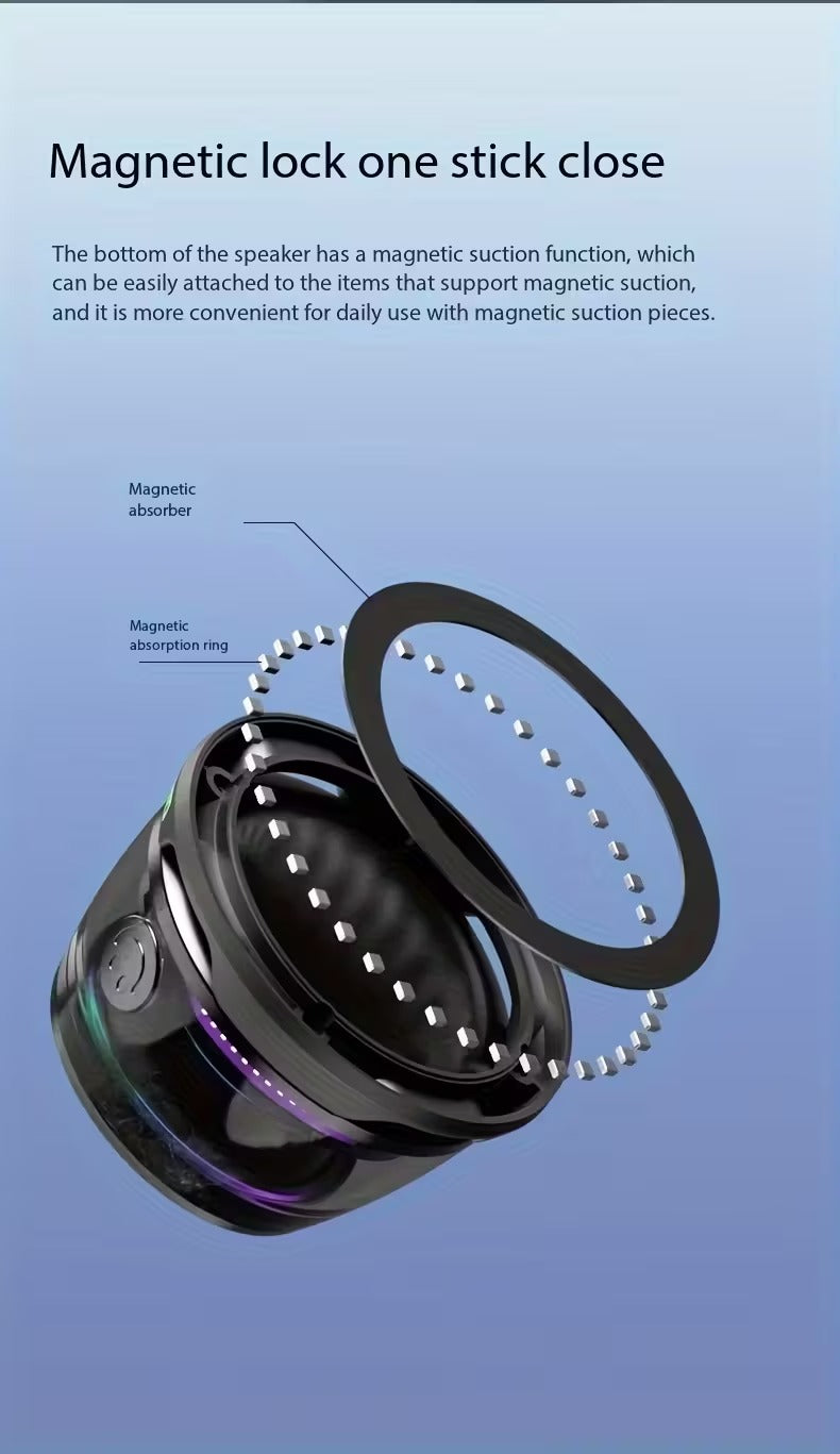 Wireless Speaker with 7-Color LED Lights (2pcs)