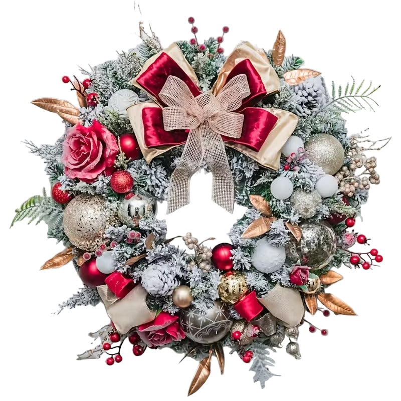 Red & Gold Christmas Wreath