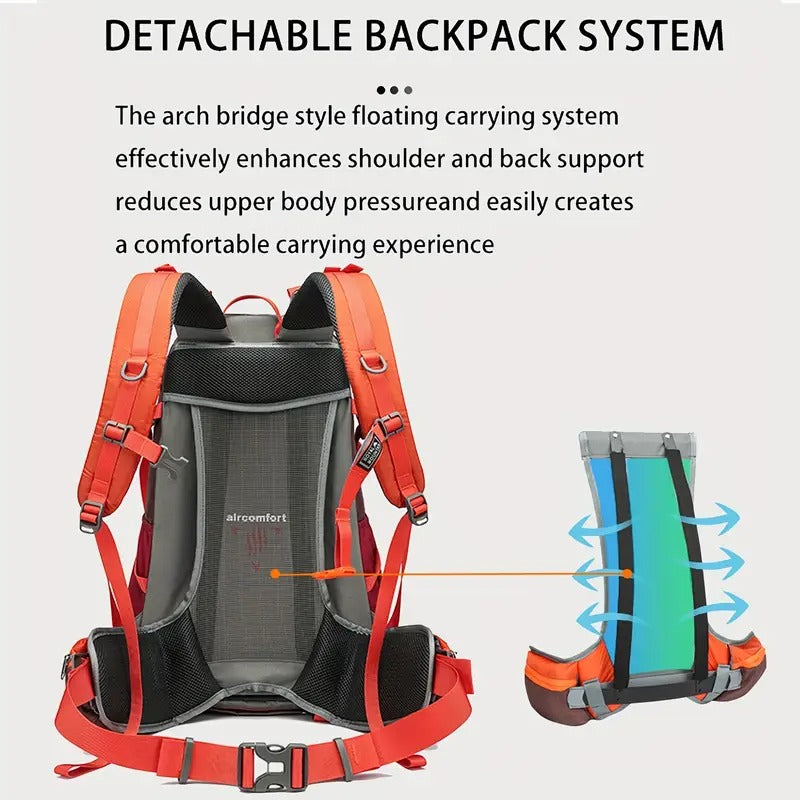Royal Mountain Nylon Backpack with Rain Cover