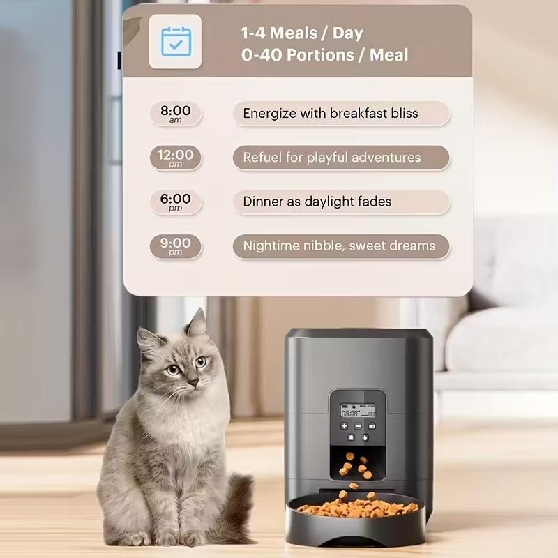 Automatic Pet Feeder with Touch Screen for Cats & Dogs