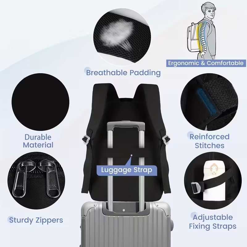 Casual Laptop Backpack with Adjustable Shoulder Straps