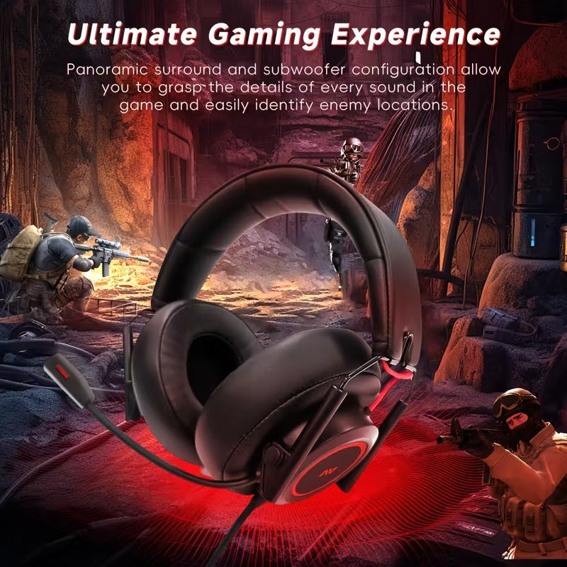 Gaming Headset with Mic Wired Over-Ear