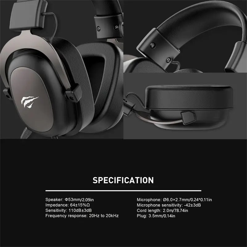 Wired Gaming Headset and Surround Sound with Mic
