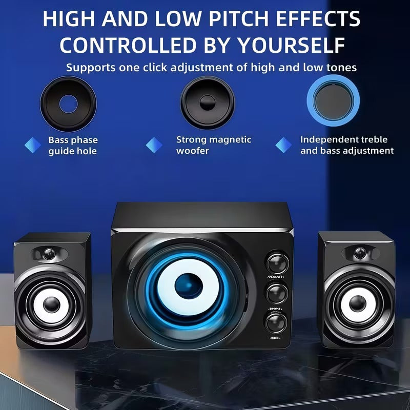 3-in-1 Surround Sound 2.1 Channel Speaker