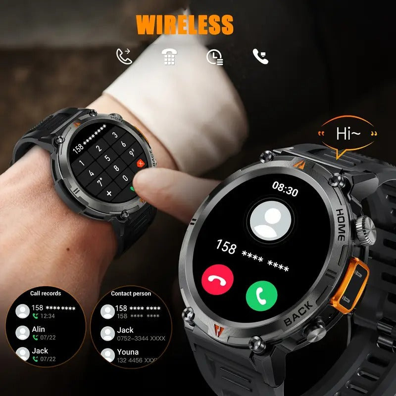 Smart Watch with Flashlight Touch Screen