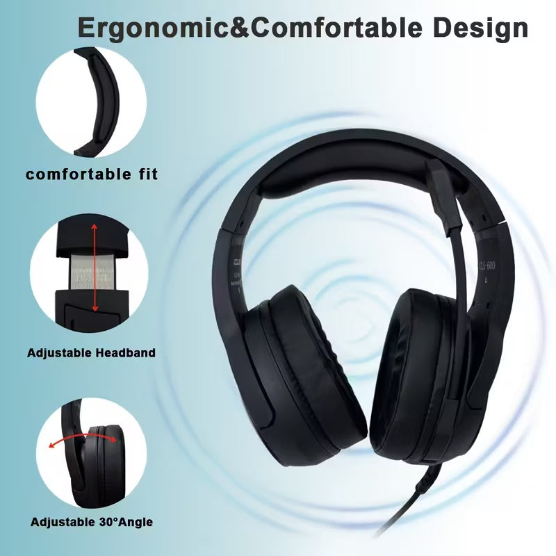 Wired Gaming Headset with Hidden Microphone RGB