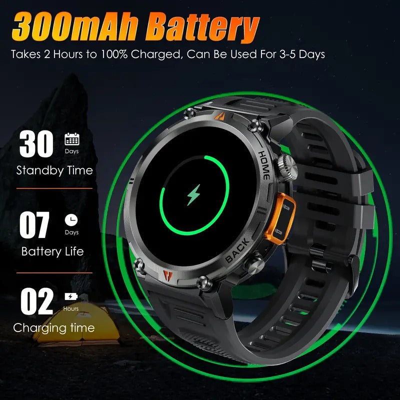 Smart Watch with Flashlight Touch Screen