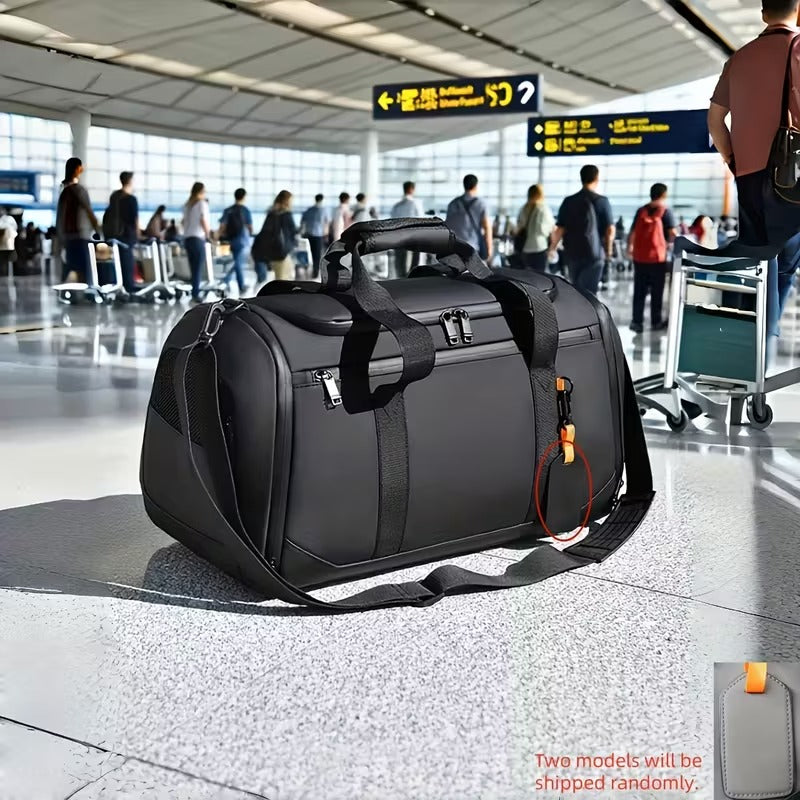 Nylon Travel Bag with Shoe Compartment