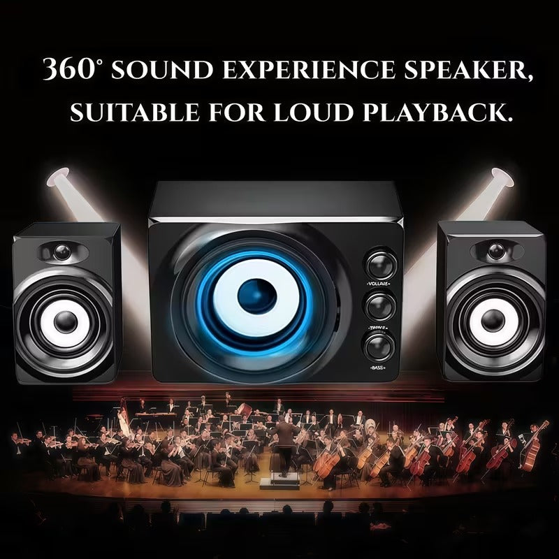 3-in-1 Surround Sound 2.1 Channel Speaker