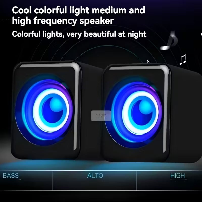 Wooden Computer Speaker with Bass