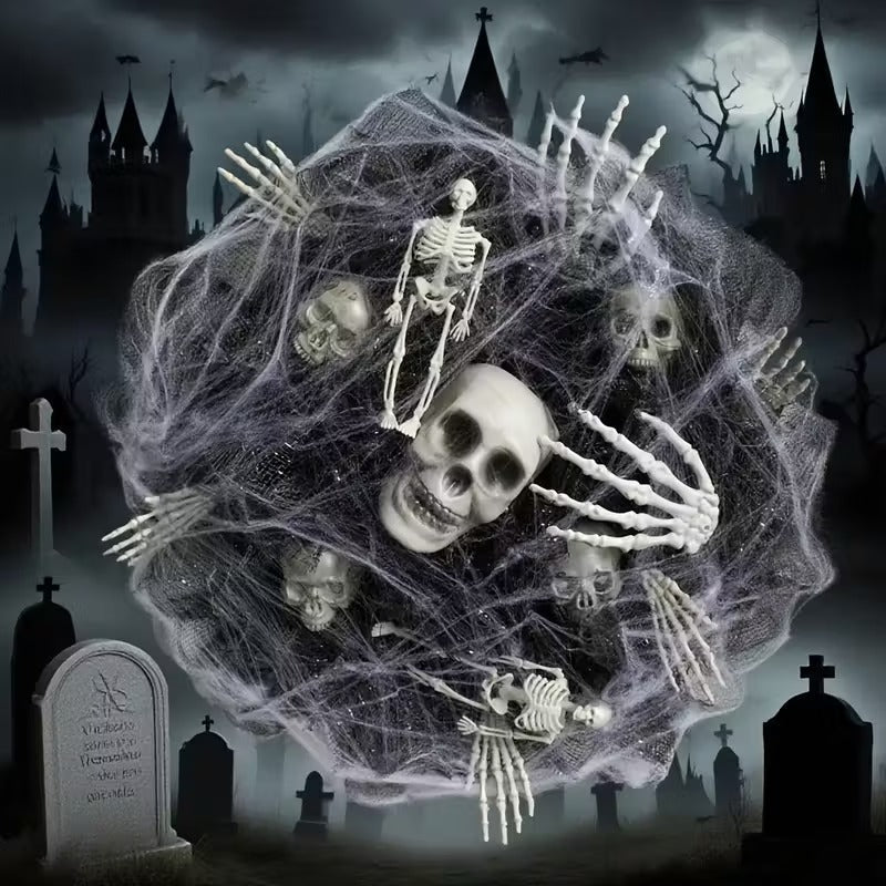 Spider Web Skeleton Hand Halloween Door Decoration