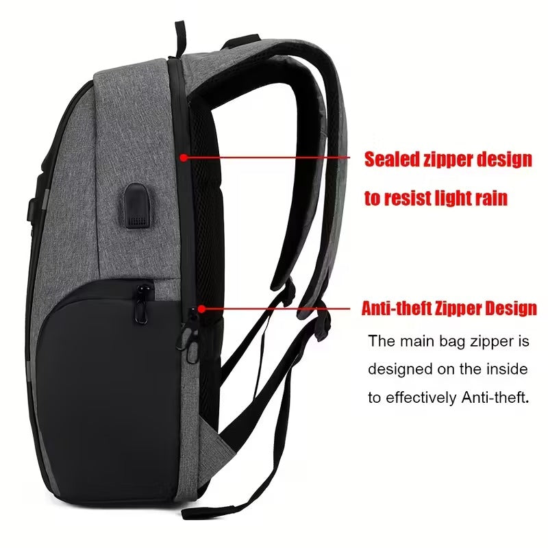 Men’s Anti-Theft Laptop Backpack Business Travel Bag