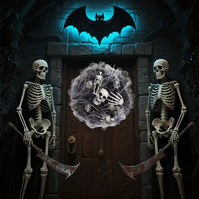 Spider Web Skeleton Hand Halloween Door Decoration
