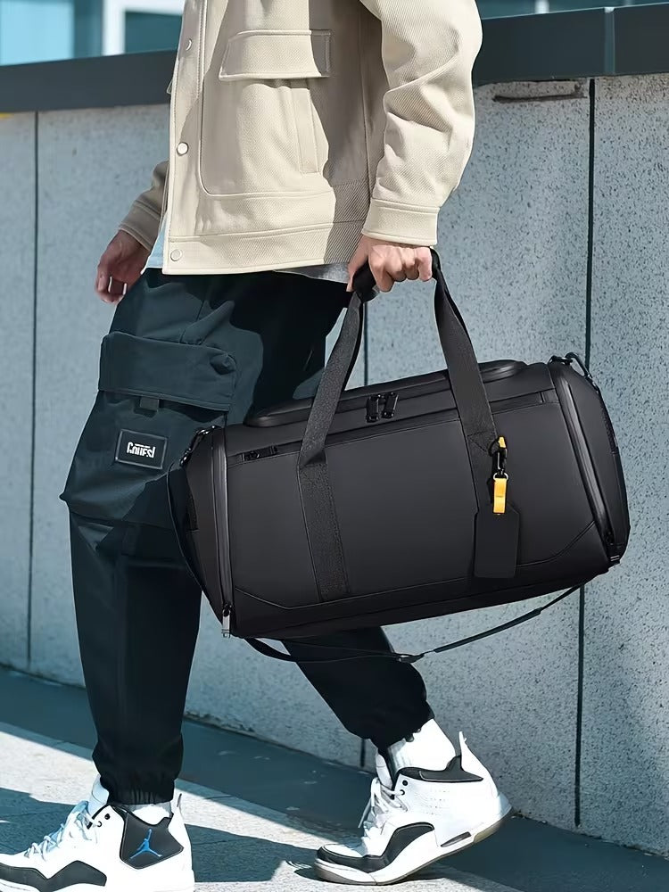 Nylon Travel Bag with Shoe Compartment