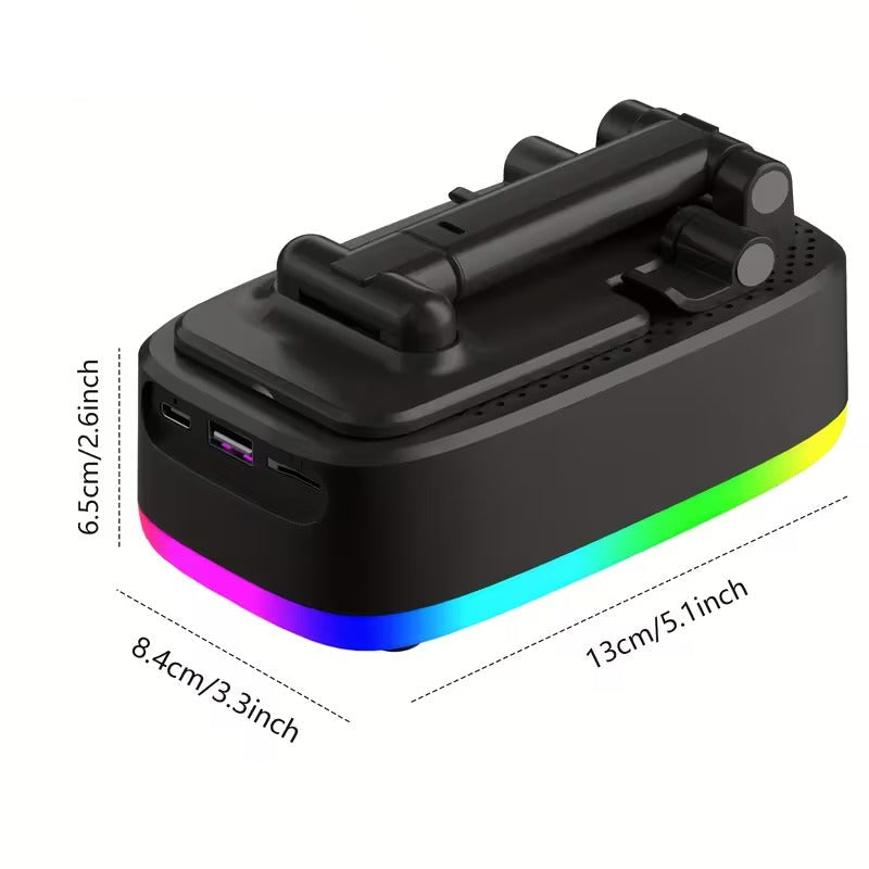 Wireless Speaker with Phone Holder and Power Bank