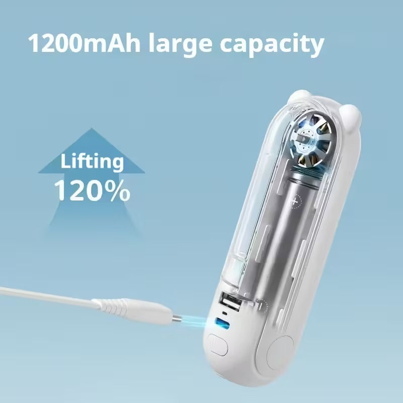 Portable Handheld Fan with LED Light