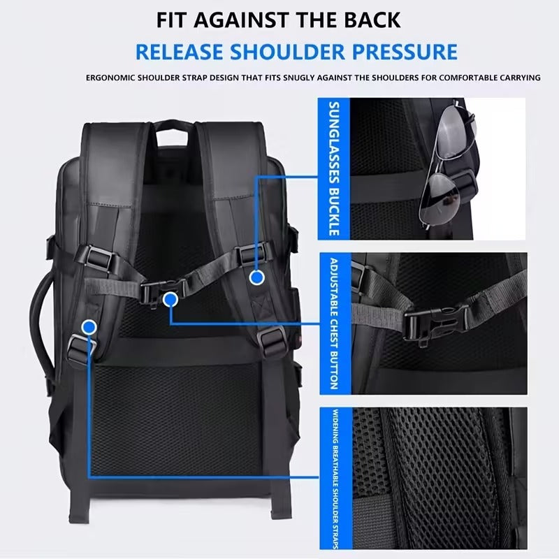 Men's Double-Shoulder Travel Bag with Password Lock
