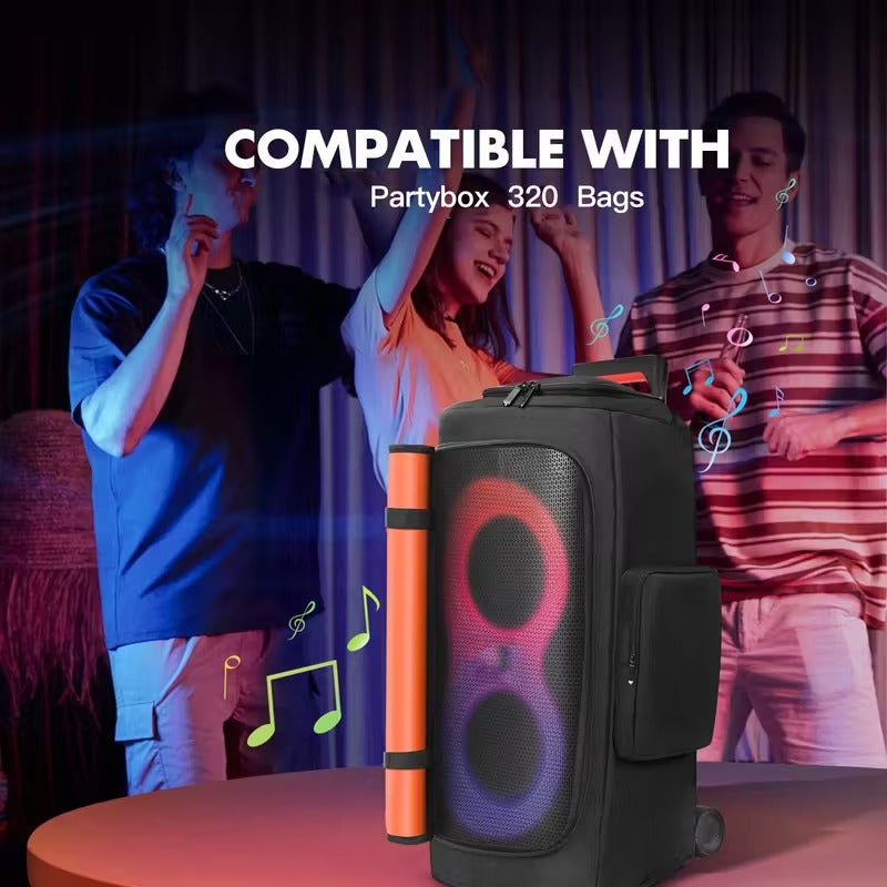 Fabric Speaker Cover with Zipper Storage Bag