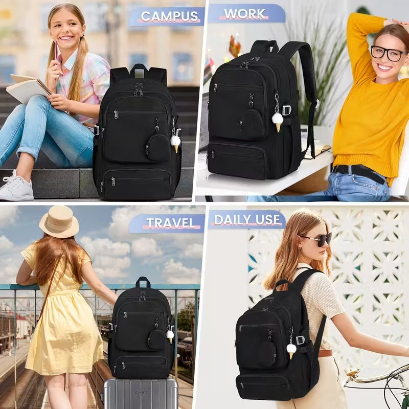 Casual Laptop Backpack with Adjustable Shoulder Straps