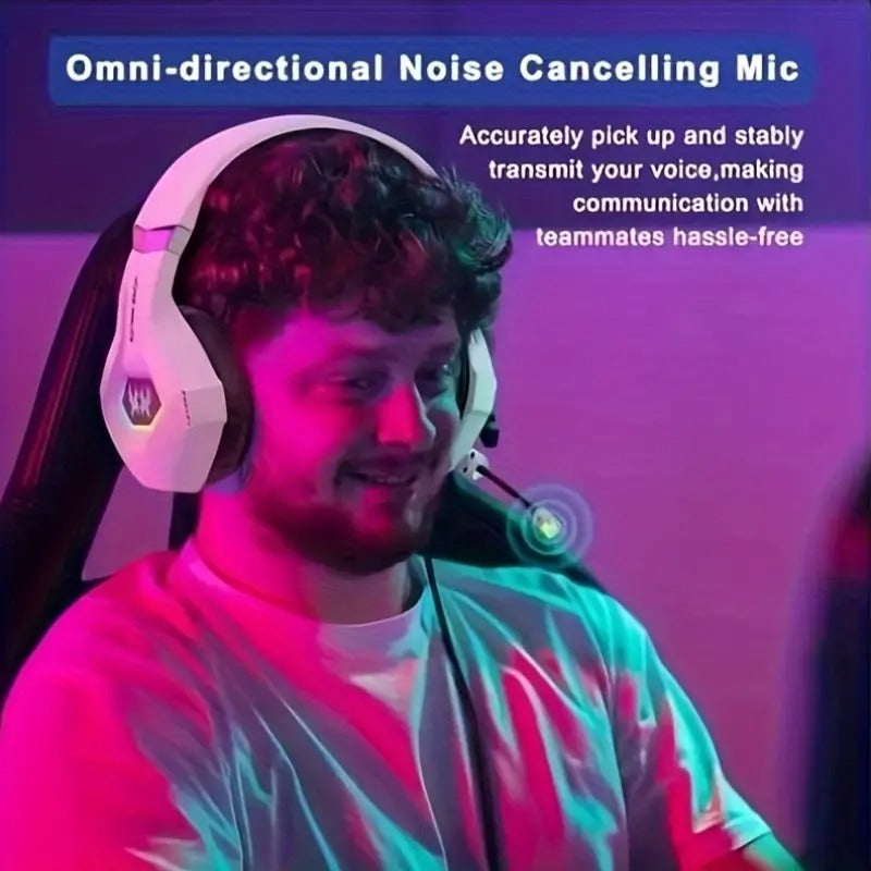 Wired Gaming Headset with RGB Lighting & Mic